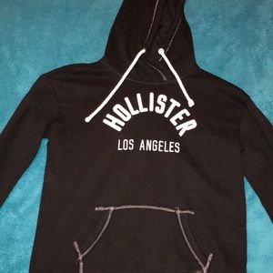 Black hooded Hollister sweatshirt